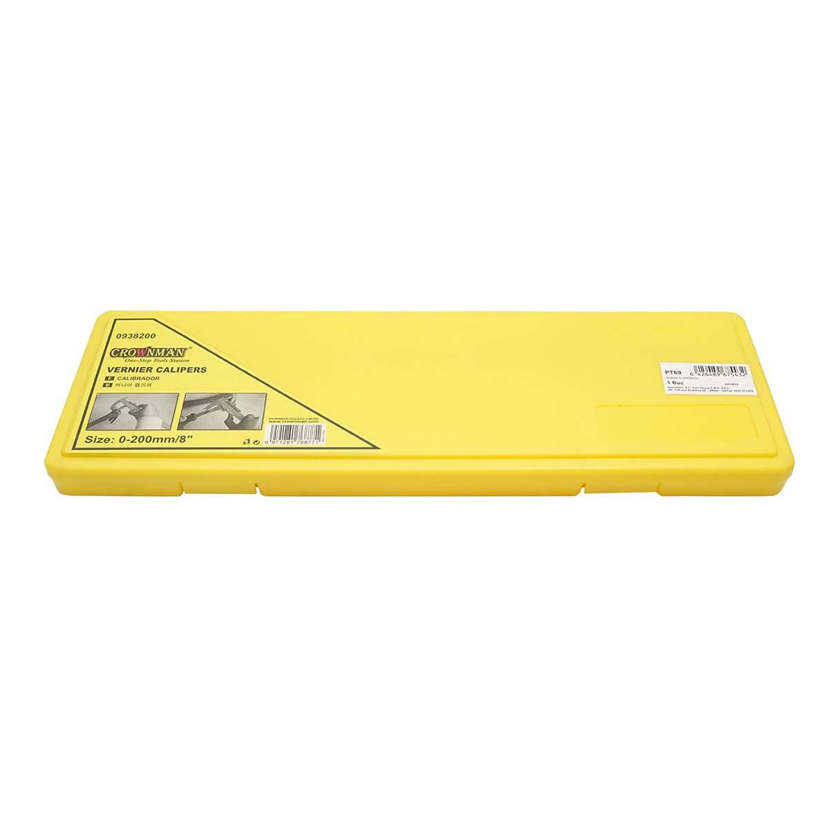 Subler mecanic profesional 200mm, scala gradata in mm/cm/inch, masuratoare interioara, exterioara, adancime Crownman